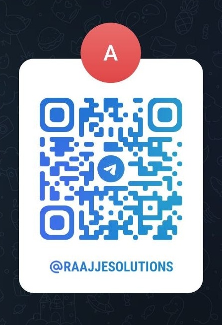 Telegram QR code for @raajjesolutions